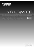 Yamaha YSTSW-300-Owners-Manual 